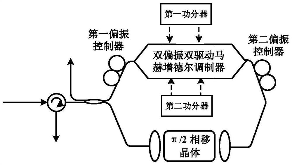 Arrival angle measuring device based on microwave photon auxiliary phase discrimination