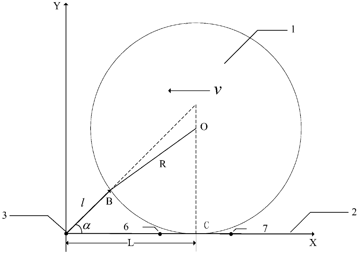 Contactless vehicle wheel diameter dynamical measuring device and method