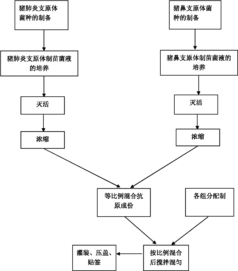 Mycoplasma hyopneumoniae and Mycoplasma hyorhinosus dual inactivated vaccine and preparation method thereof