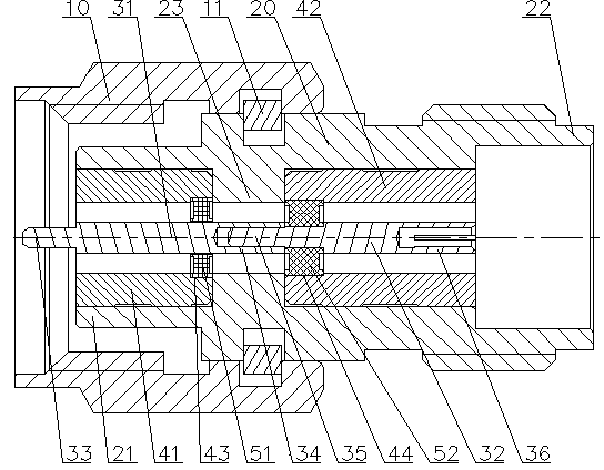 Split type radio frequency coaxial adaptor