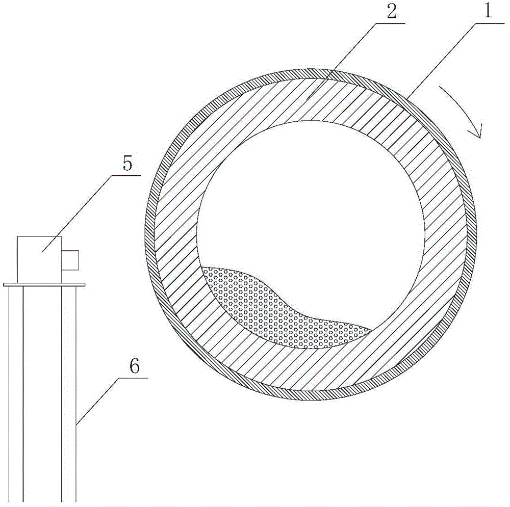 Self-weight rotary kiln direct temperature measurement device