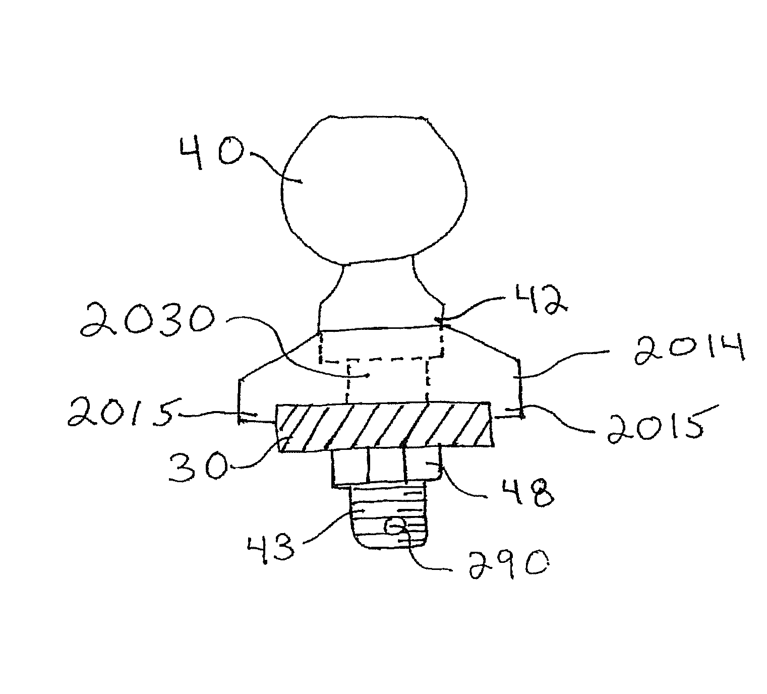 Multi-function anti-rotational/anti-theft hitch ball assembly