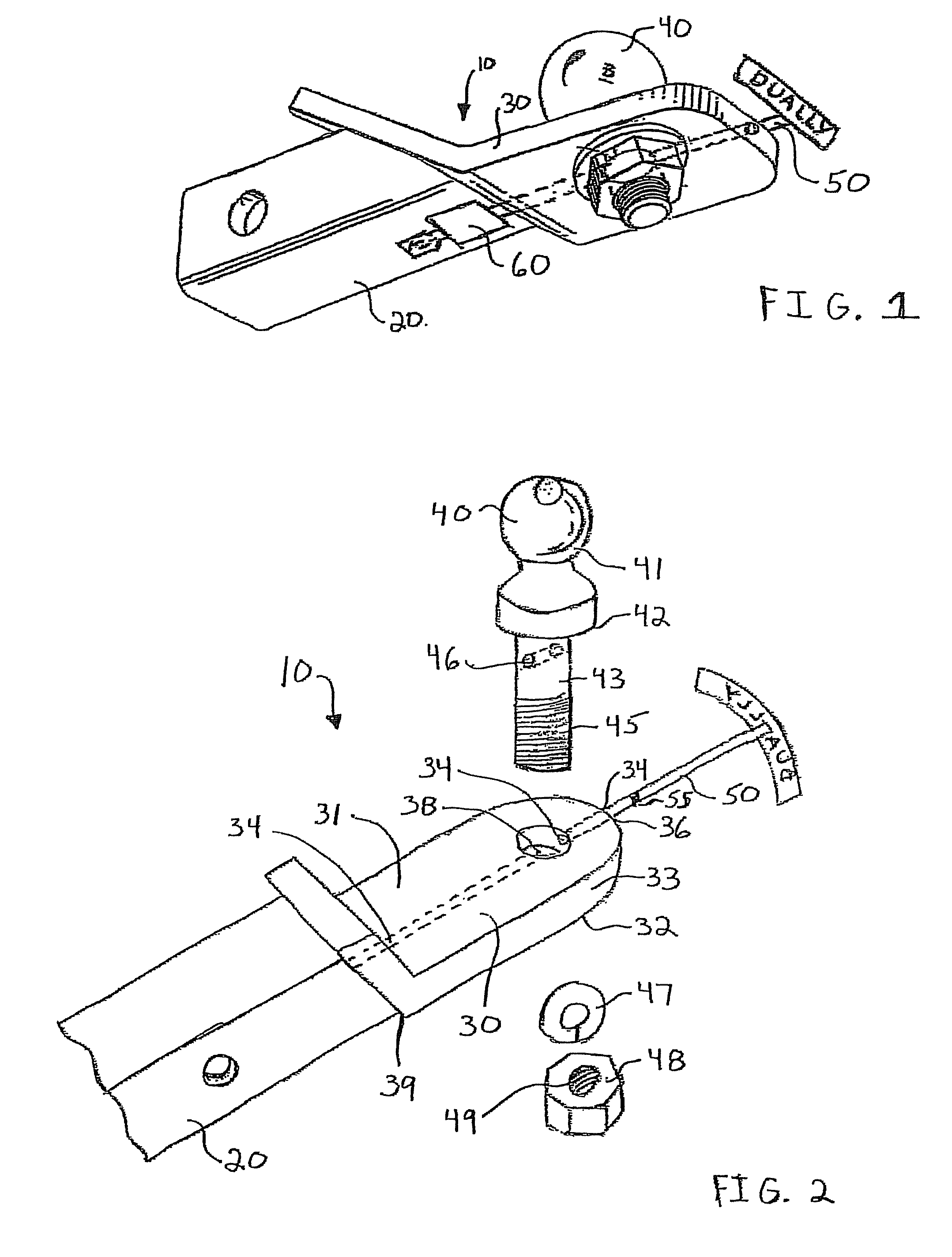 Multi-function anti-rotational/anti-theft hitch ball assembly