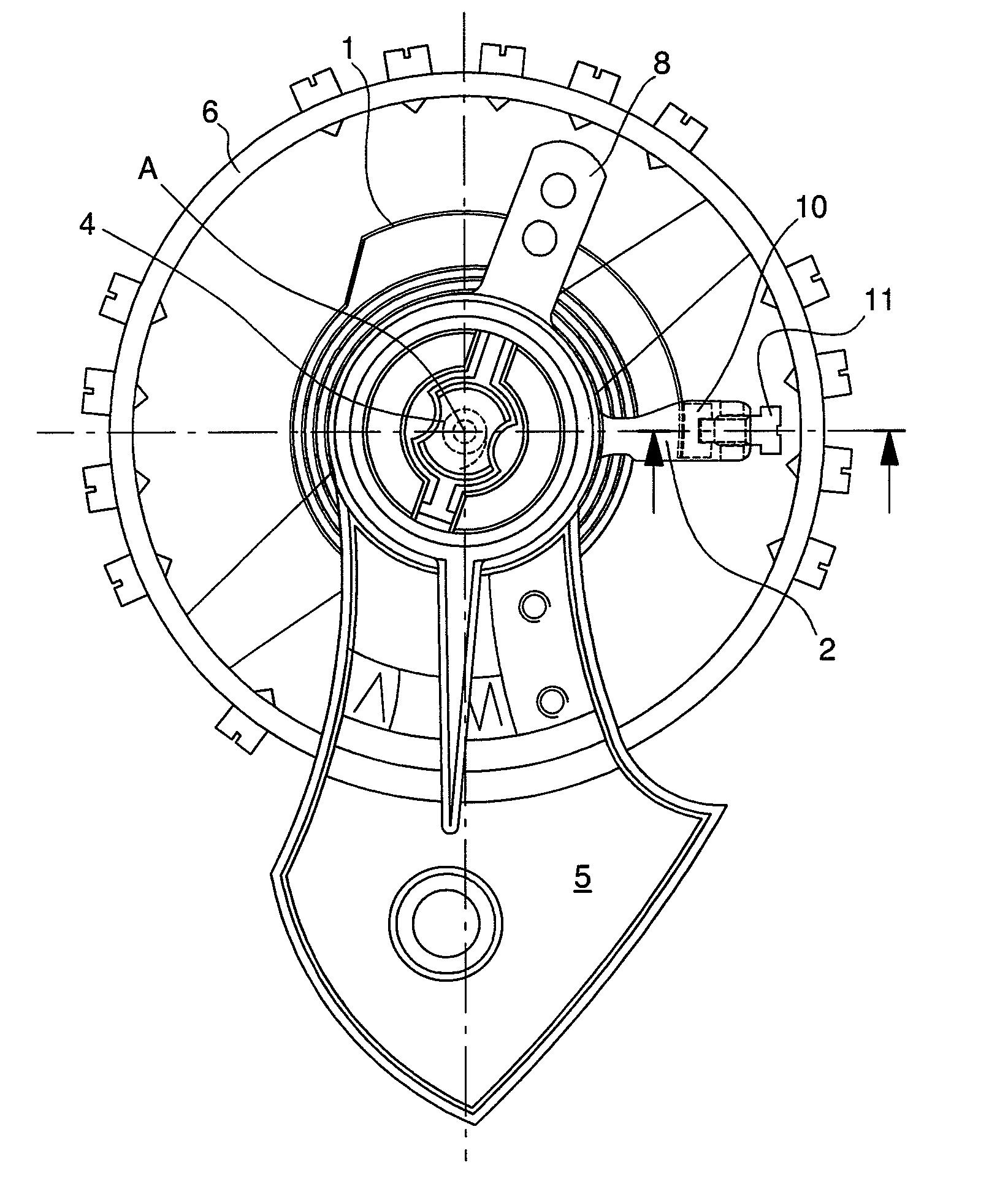 Assembly for securing the outer end of the balance-spring of a sprung balance device for a timepiece