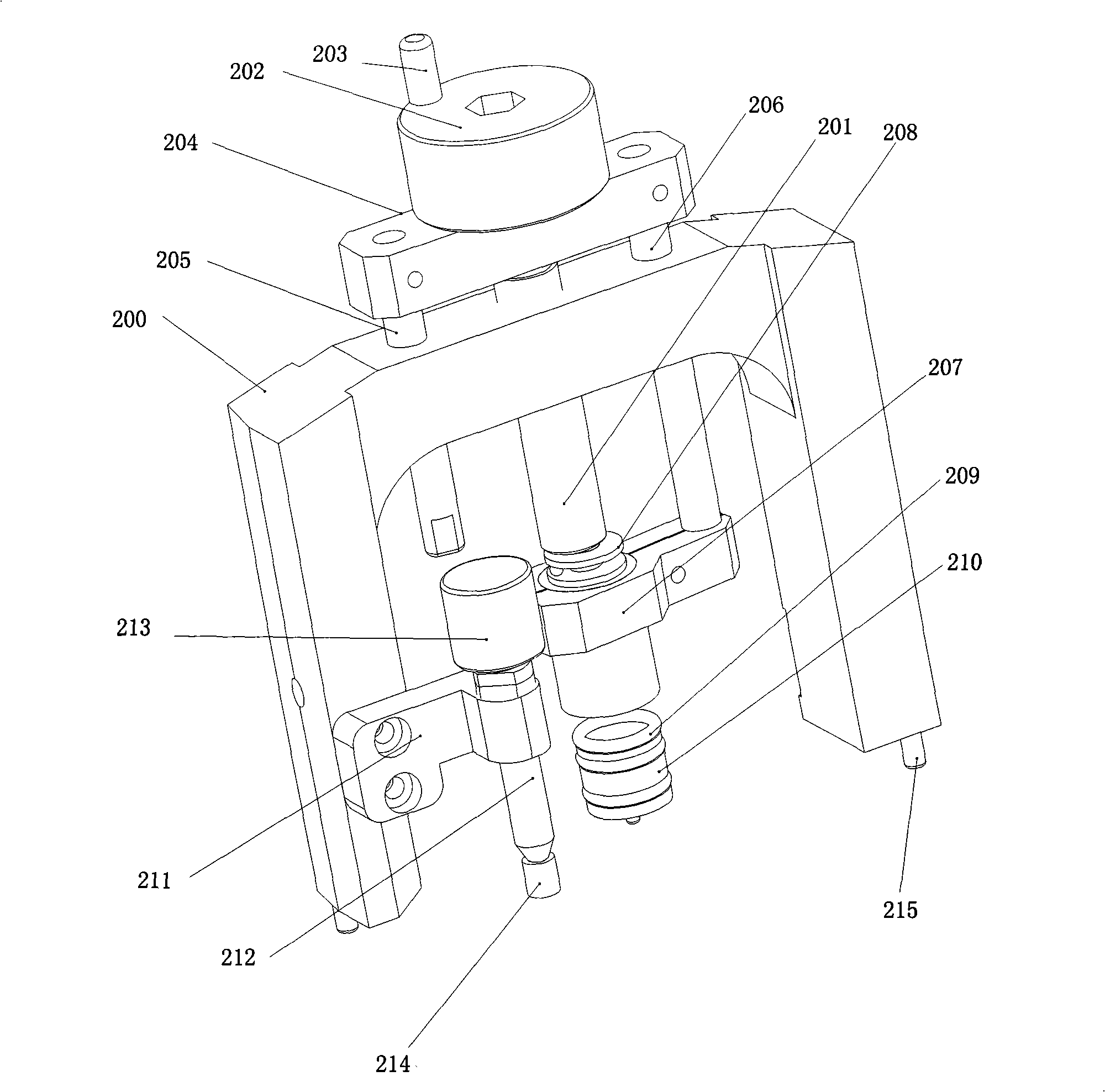 Resonance measuring chucking appliance of hard disk drive rack