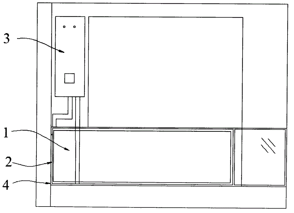 Sealed window integral type flat plate solar water heater and installation method thereof