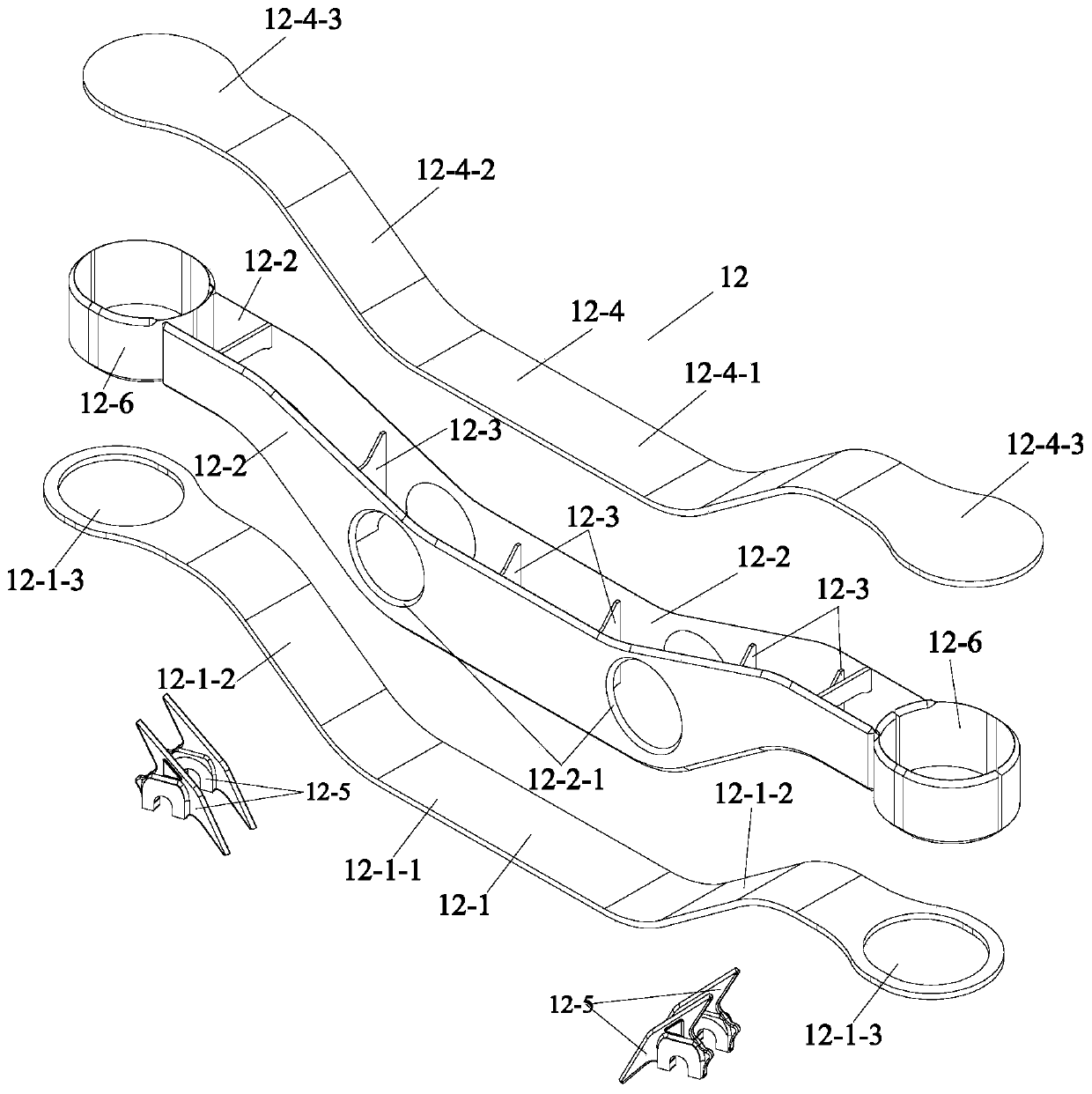 Longitudinal motor type modular power bogie