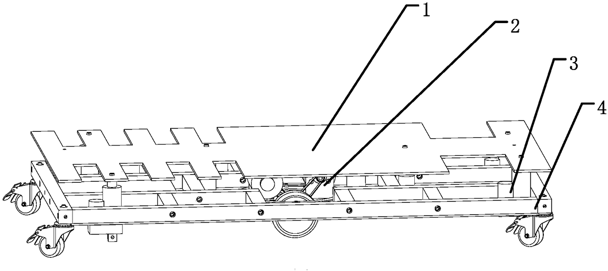 An all-round mobile handling agv trolley with lifting combs