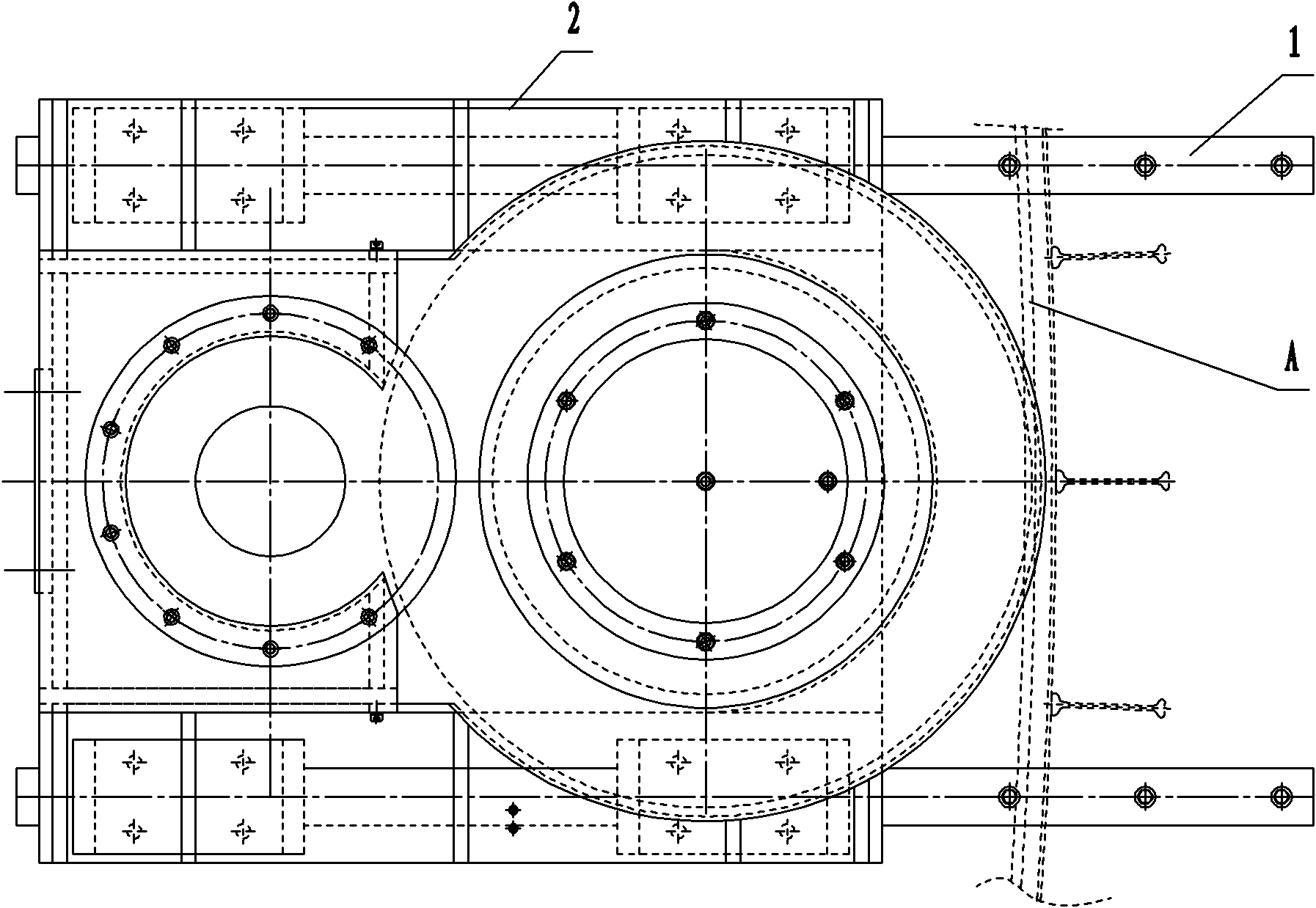 Main mould transmission device for channel profile steel bending machine