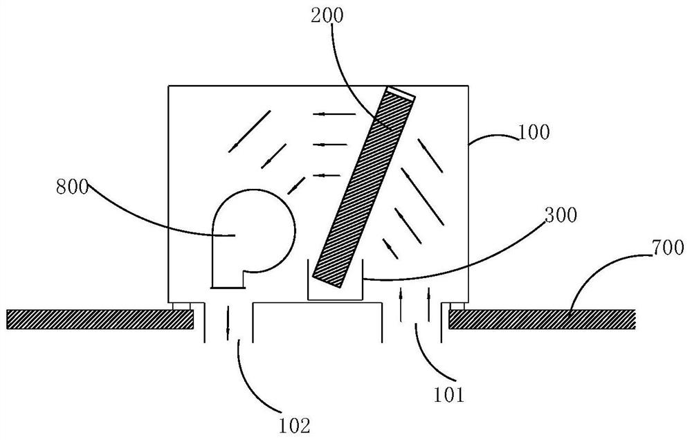 Evaporation device of vehicle air conditioner and commercial locomotive