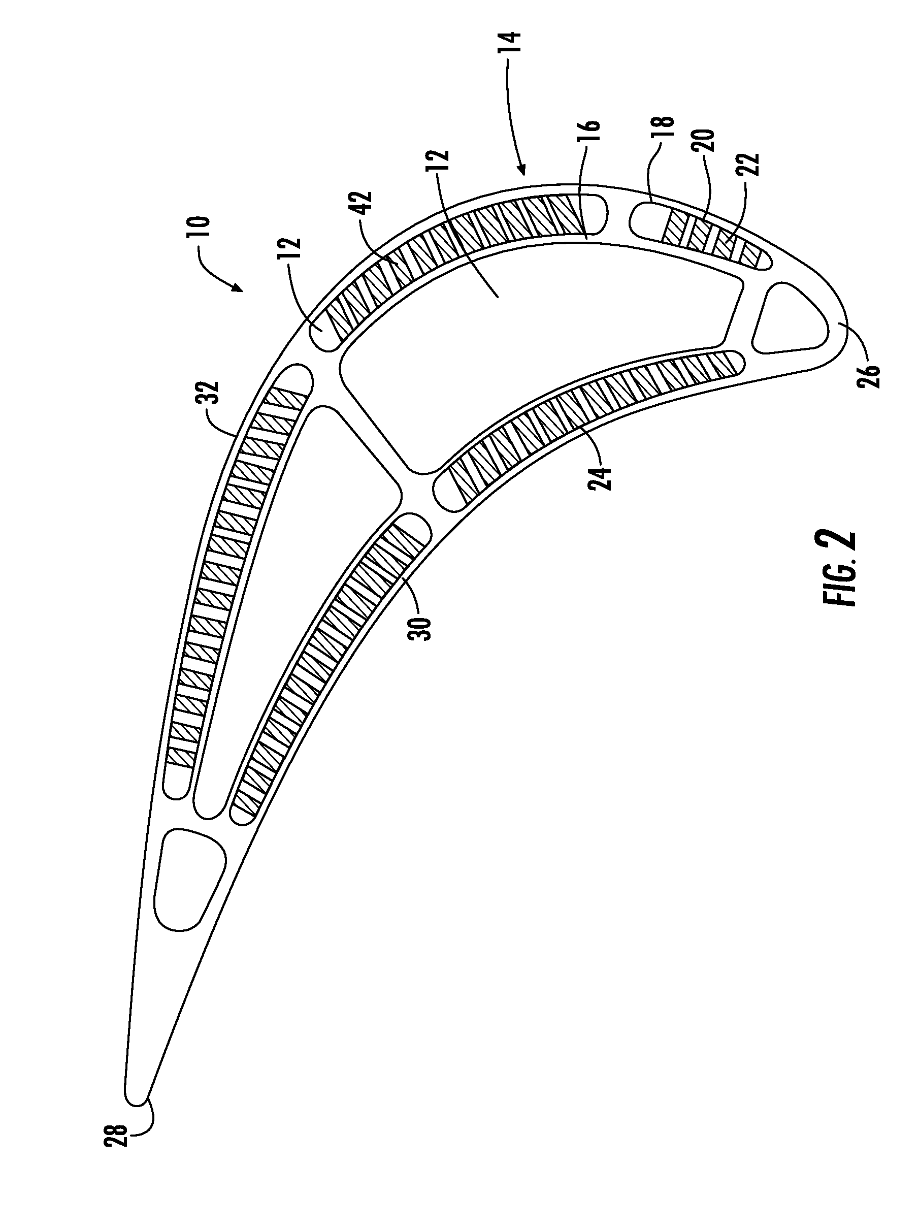 Turbine airfoil with dual wall formed from inner and outer layers separated by a compliant structure