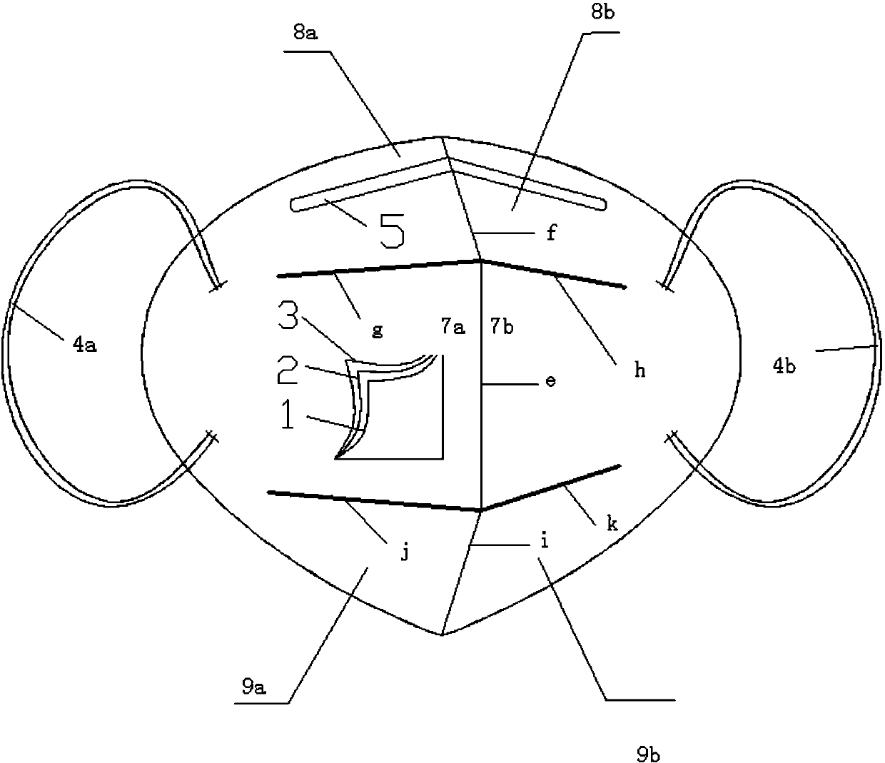 PM2.5C type mouth mask efficient in filtering