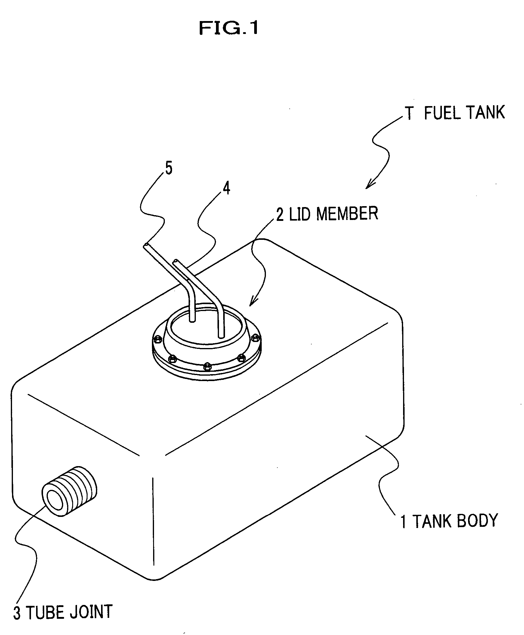 Tube joint for fuel tank