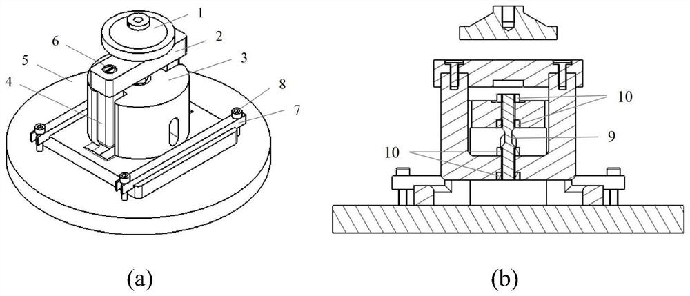 Clamp for impact tensile fatigue test of round bar test piece