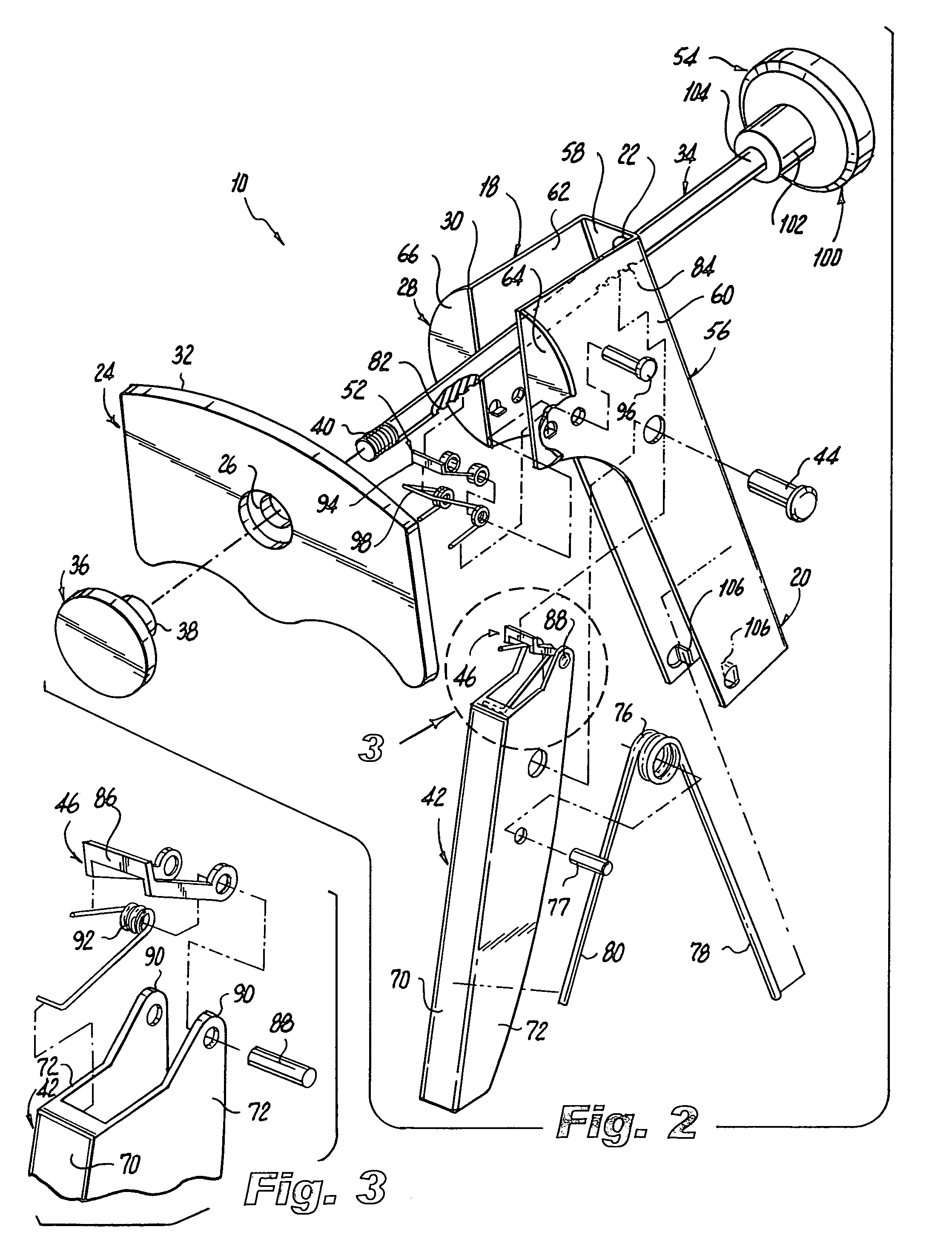 Hand ratchet quick release brake pad spreader tool