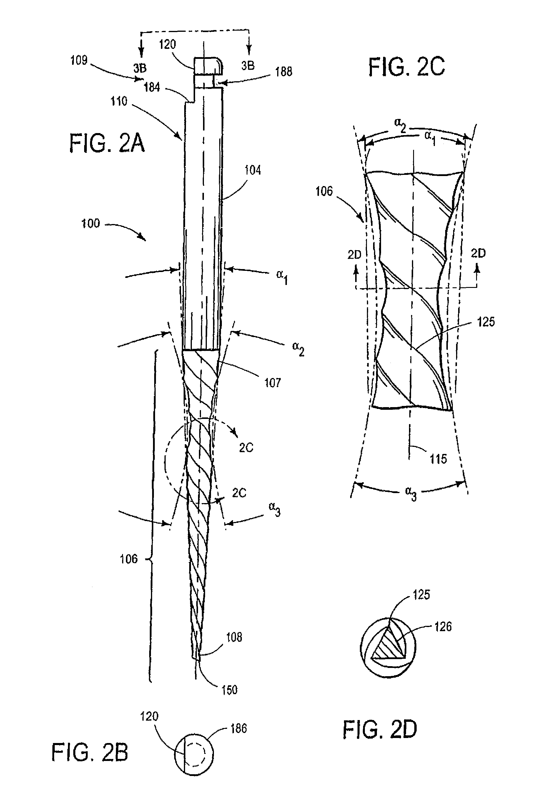 Endododontic file with multi-tapered flutes