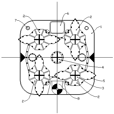 All-cross-section cutting rectangular pipe-pushing machine cutting mechanism