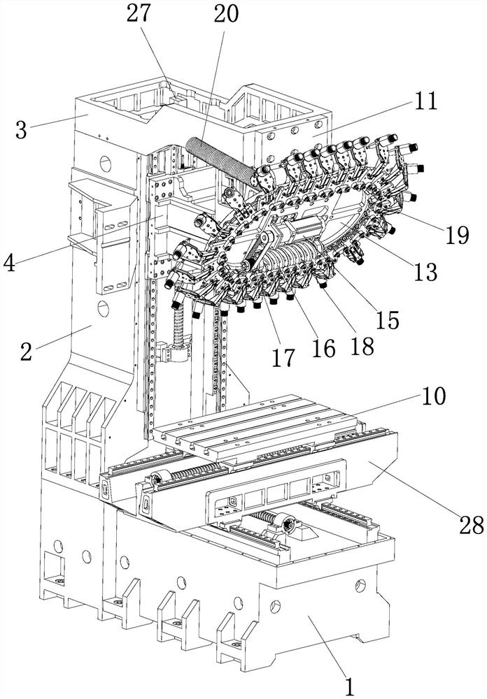 Double-spindle drilling and tapping center