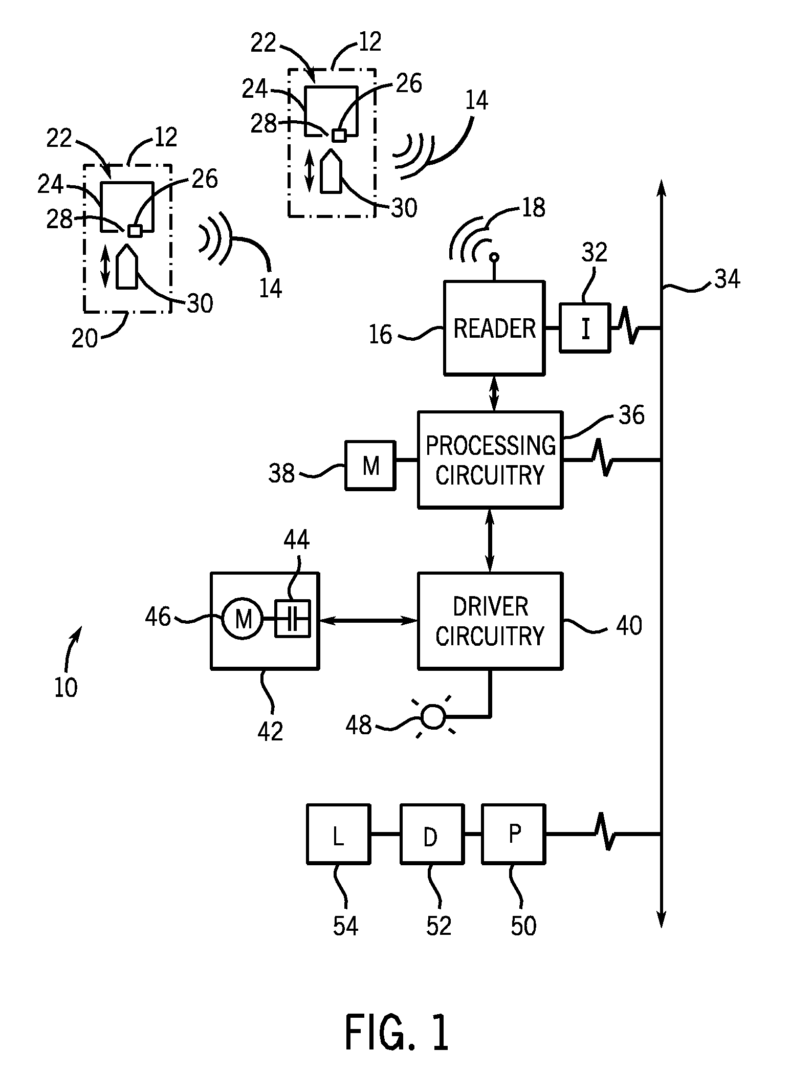 RFID tag based discrete contact position indication