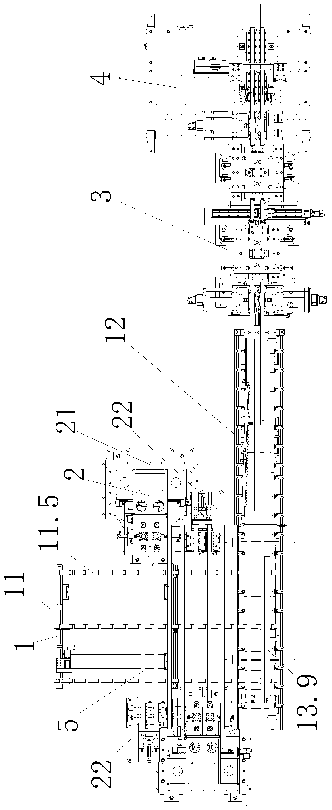 Equipment for splicing and fixed-length cutting blanking for laminated timbers