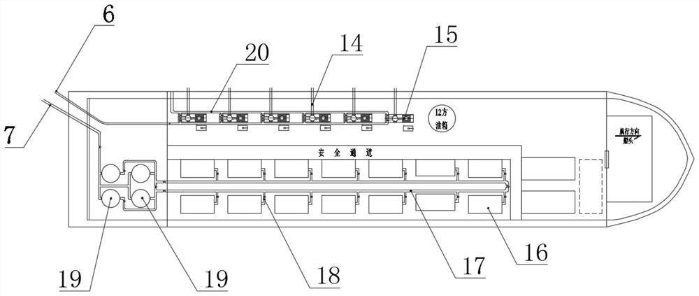 Centralized water supply and gas supply system and method for mud suction sinking construction of large open caisson