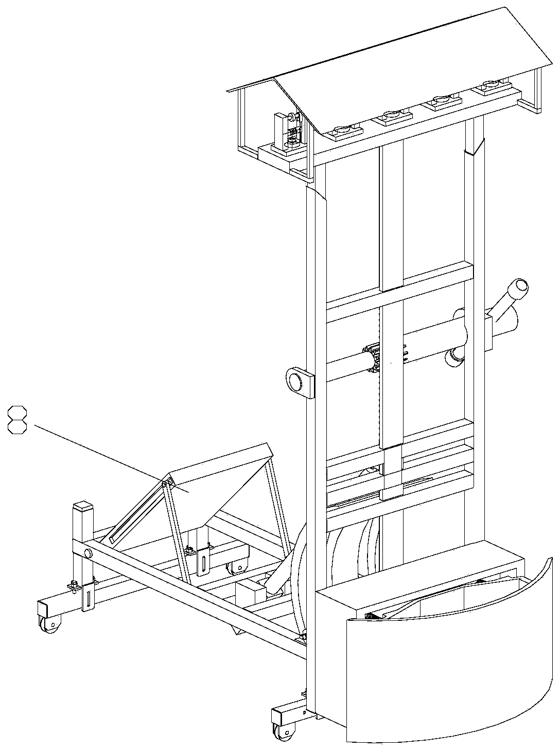 Cable erecting device for building electromechanical installation