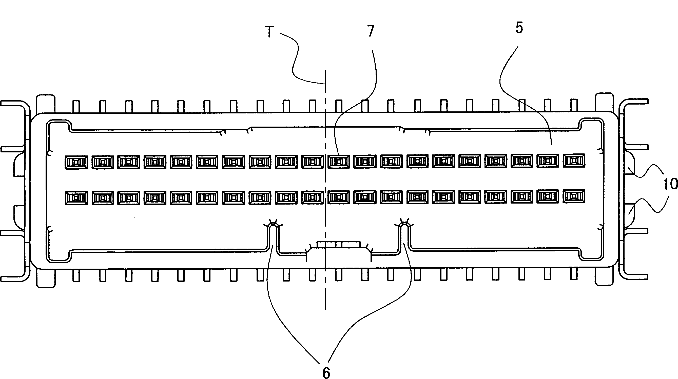 Intensified component, connector with the component, connection mechanism of electric component and substrate