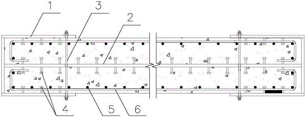 Internal steel plate-concrete composite shear wall with end part externally-wrapping structures, and cross beam structure