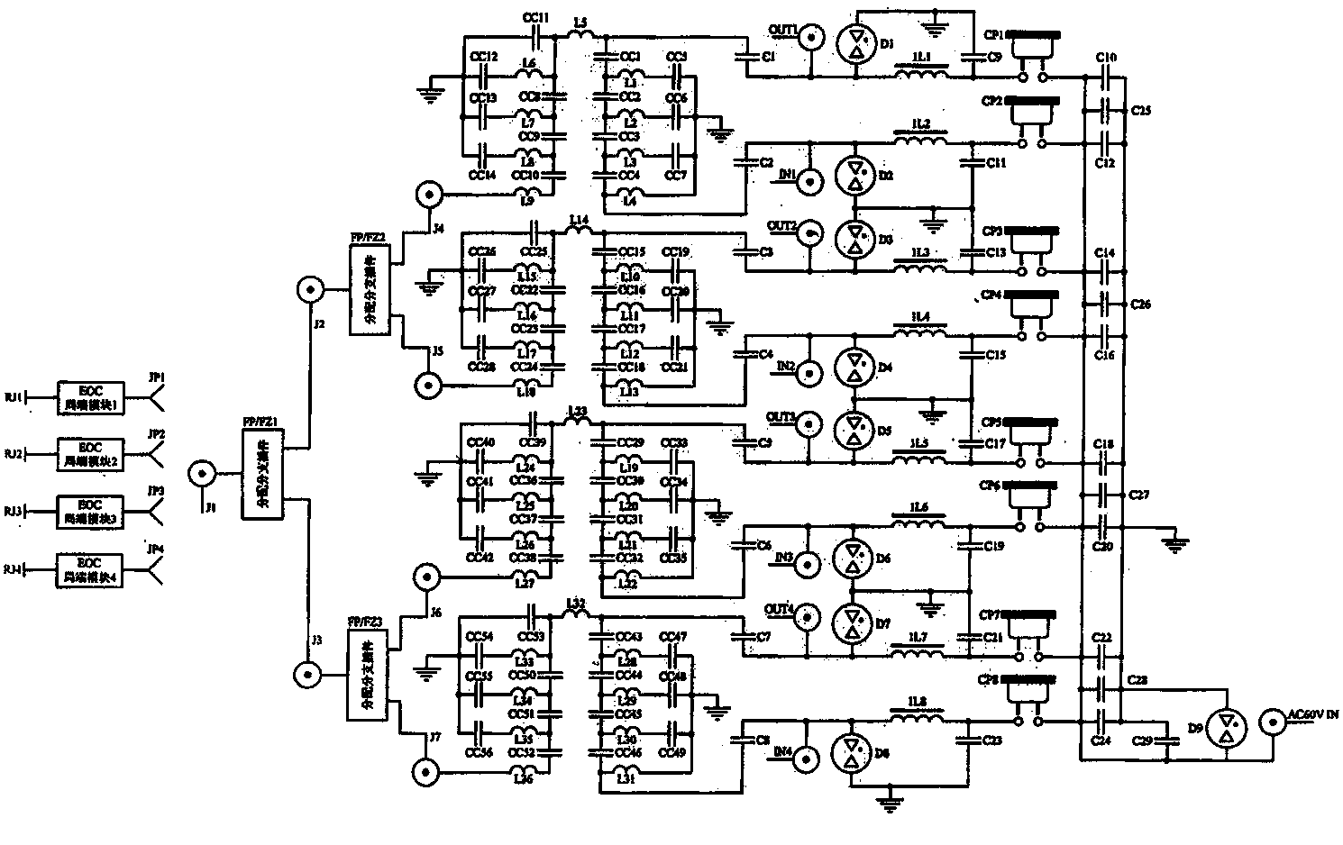 Next-generation broadcasting local-side controller modified by cable television network three-network fusion