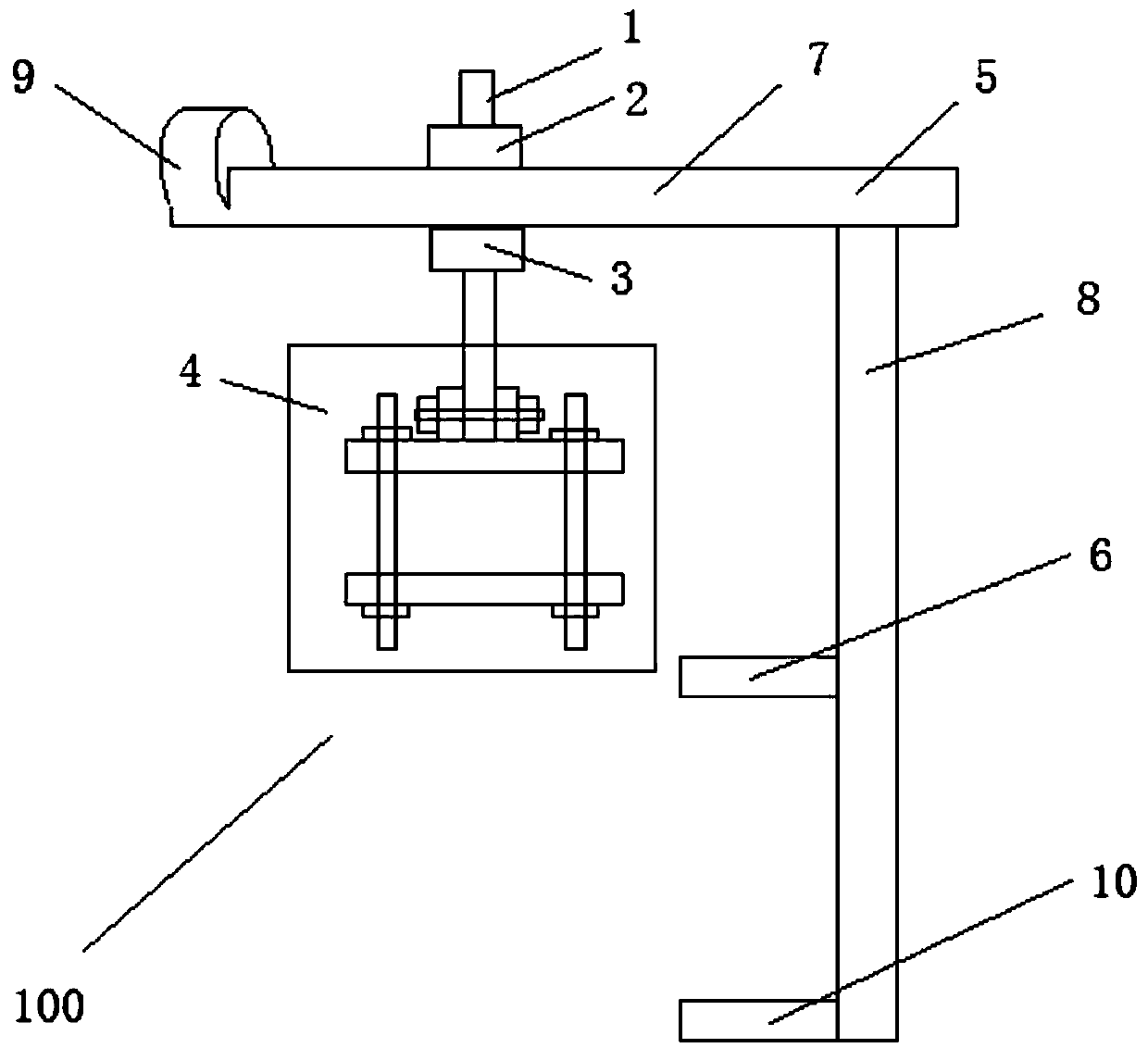 Mechanical emergency device for low-pressure oil engine of steam turbine