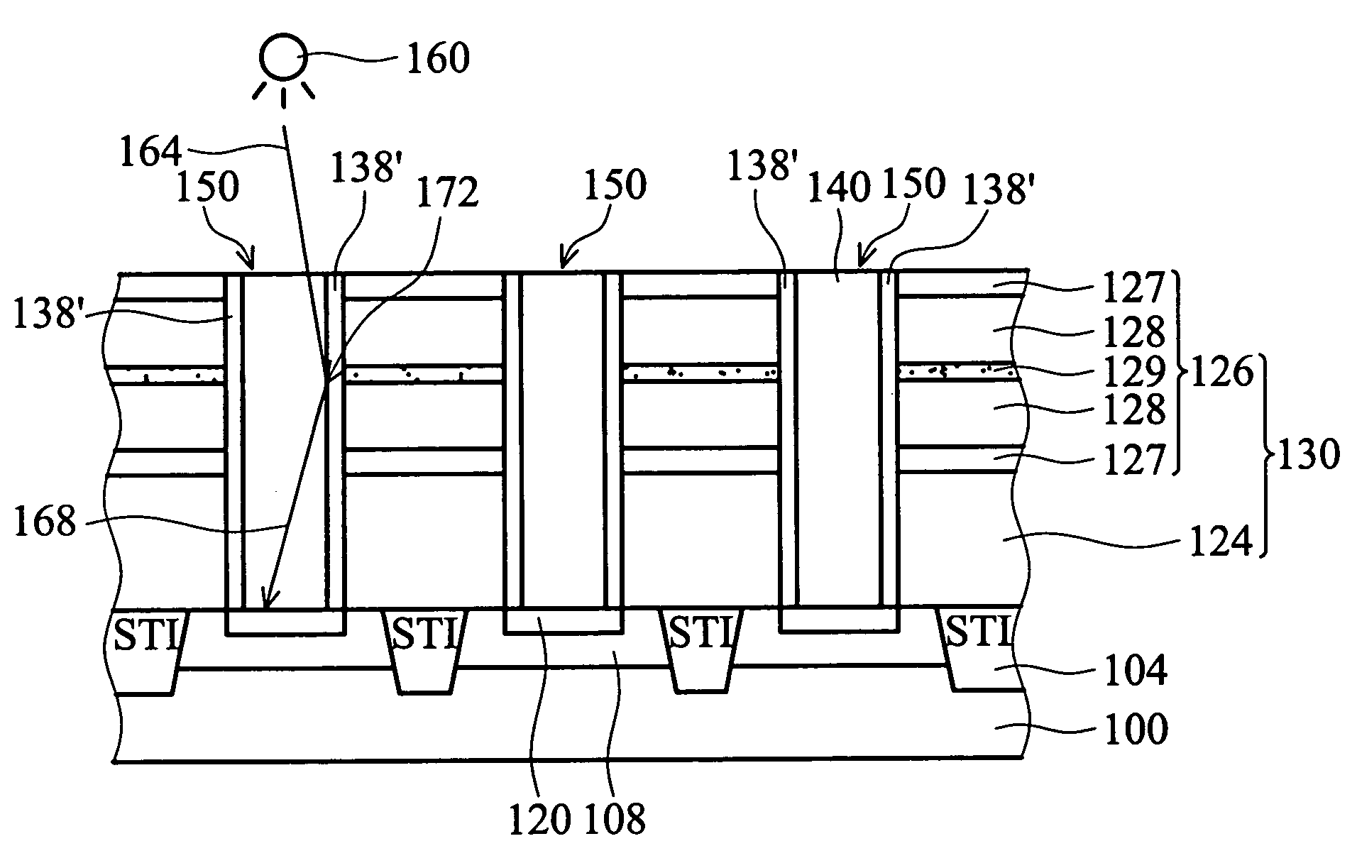 Image sensor with light guides