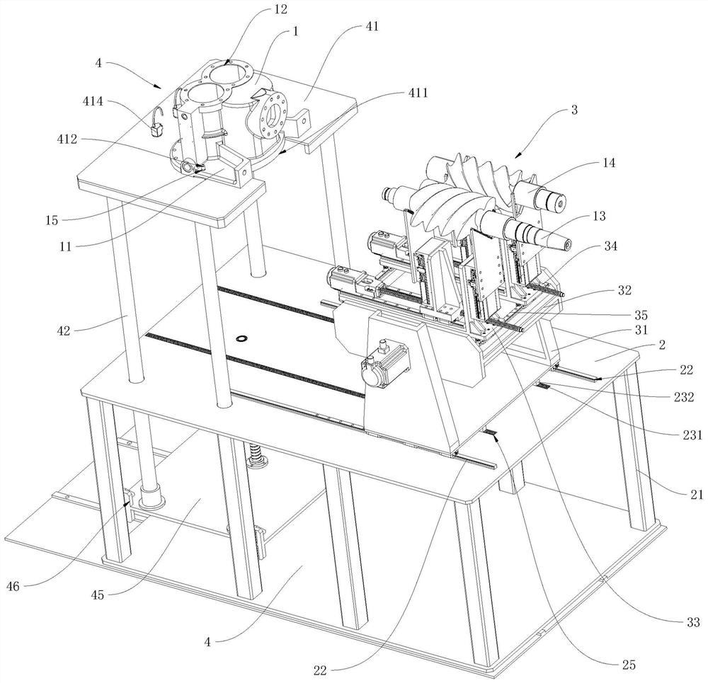 Special assembling machine for large screw-type rotor