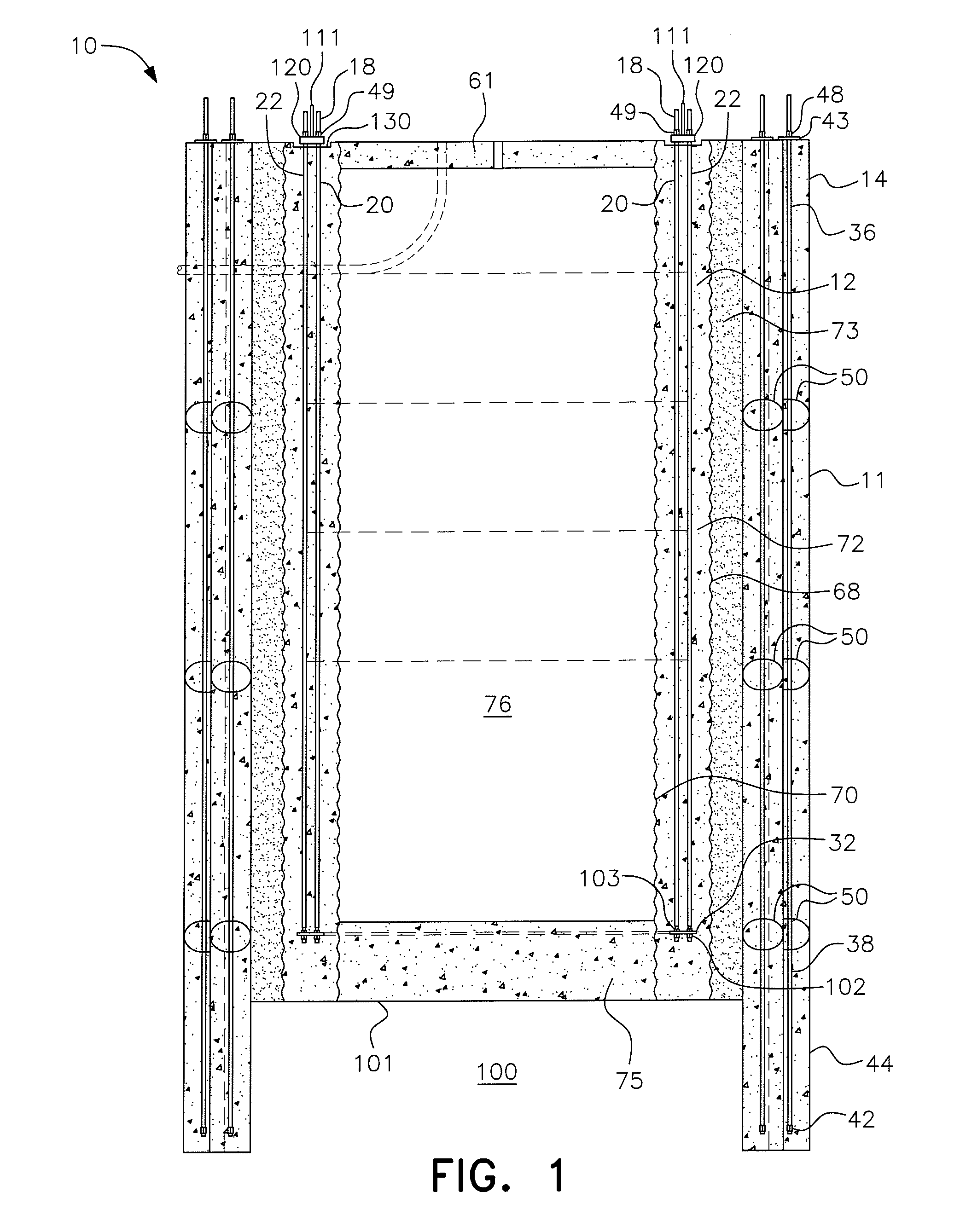 Perimeter pile anchor foundation