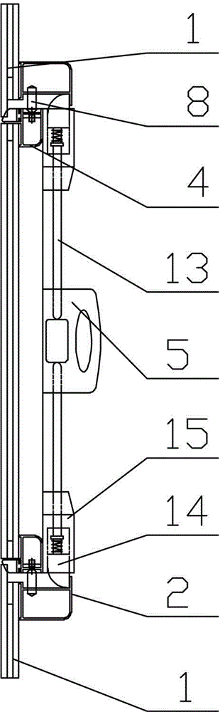 Outer flat and inner hidden sliding window for passenger car