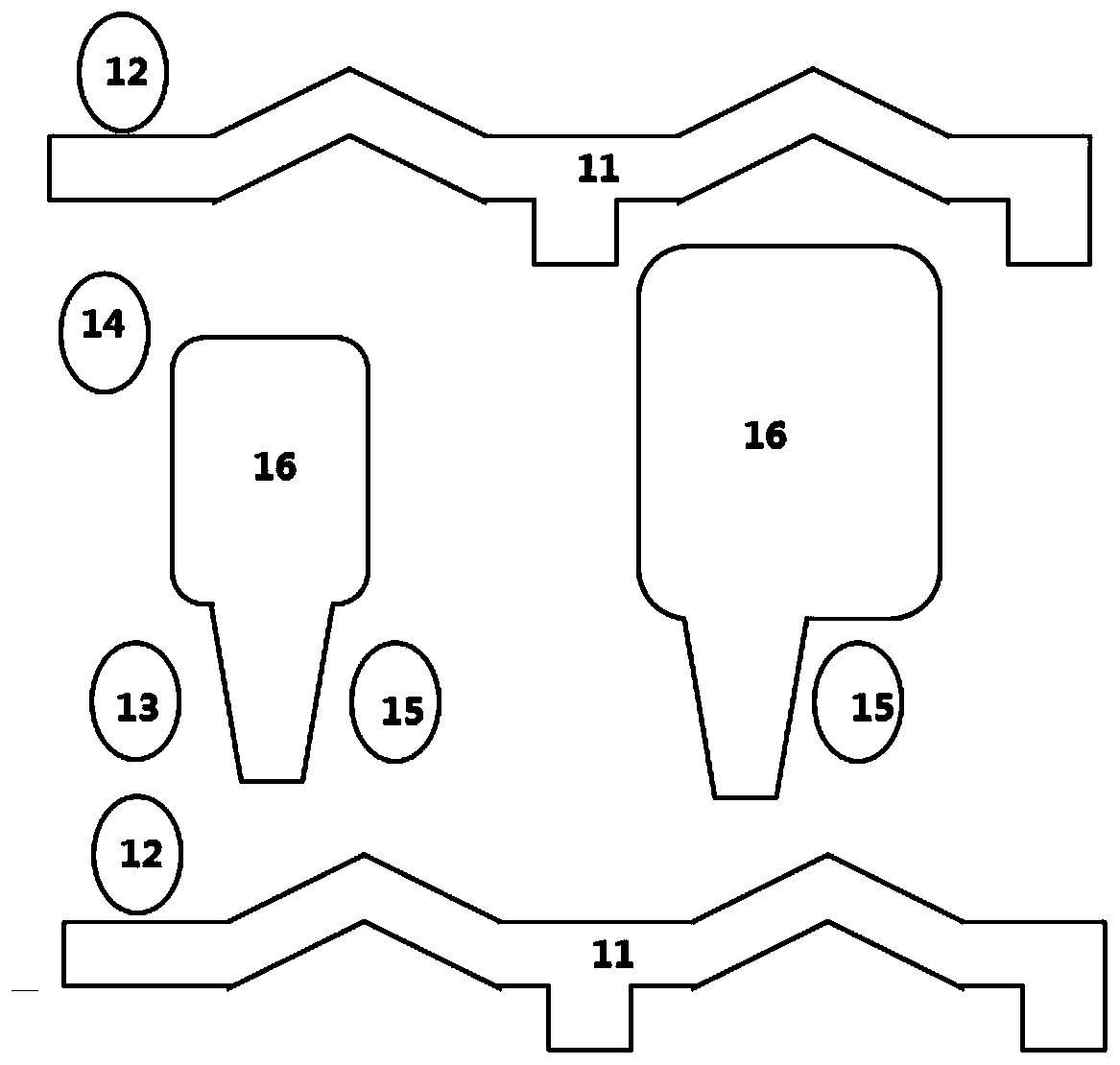 Circuit and method for detecting characteristics of transistor in pixel region of LTPSAMOLED display substrate