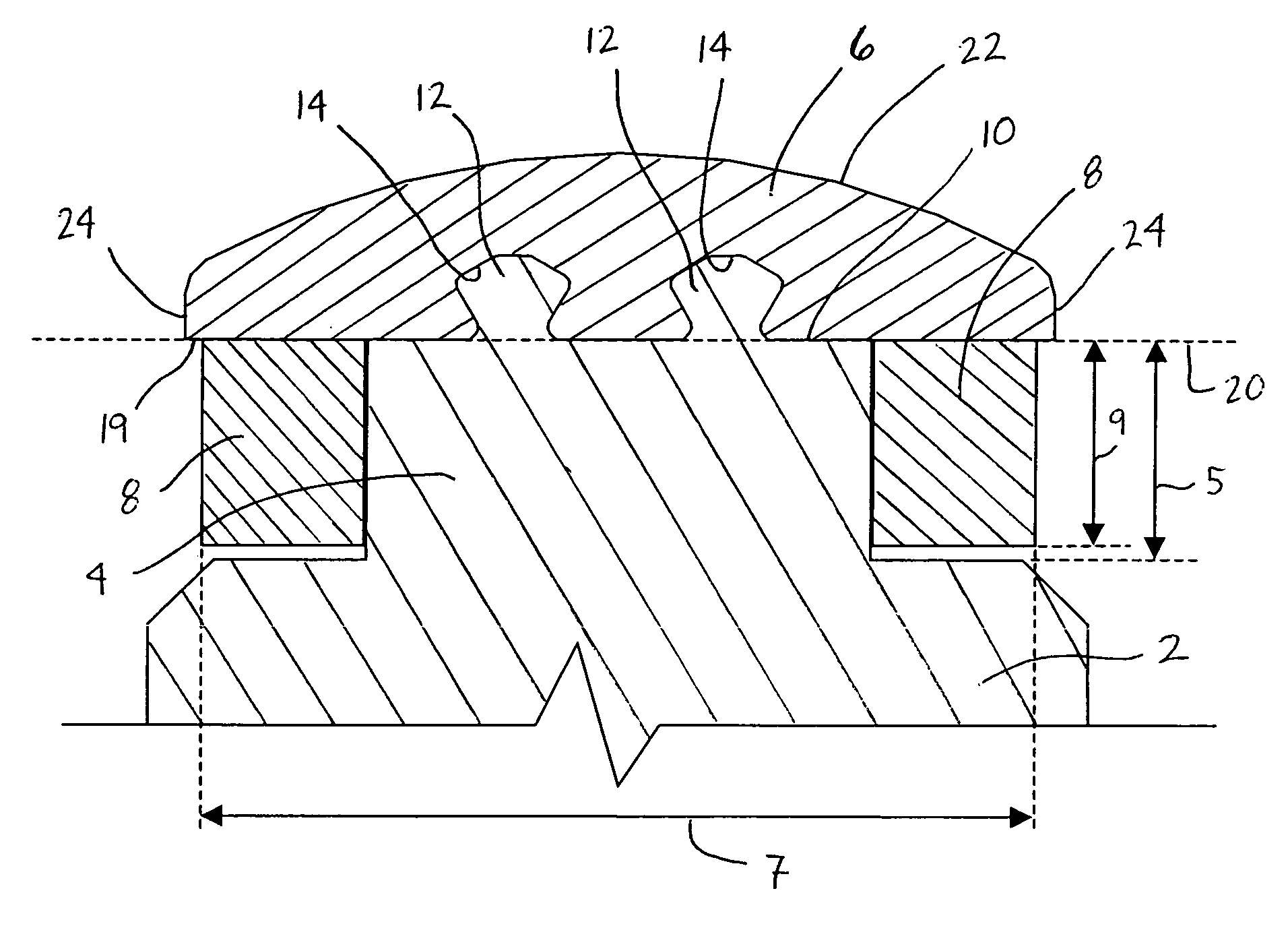 Pole body and pole tip connections used with rotating machines