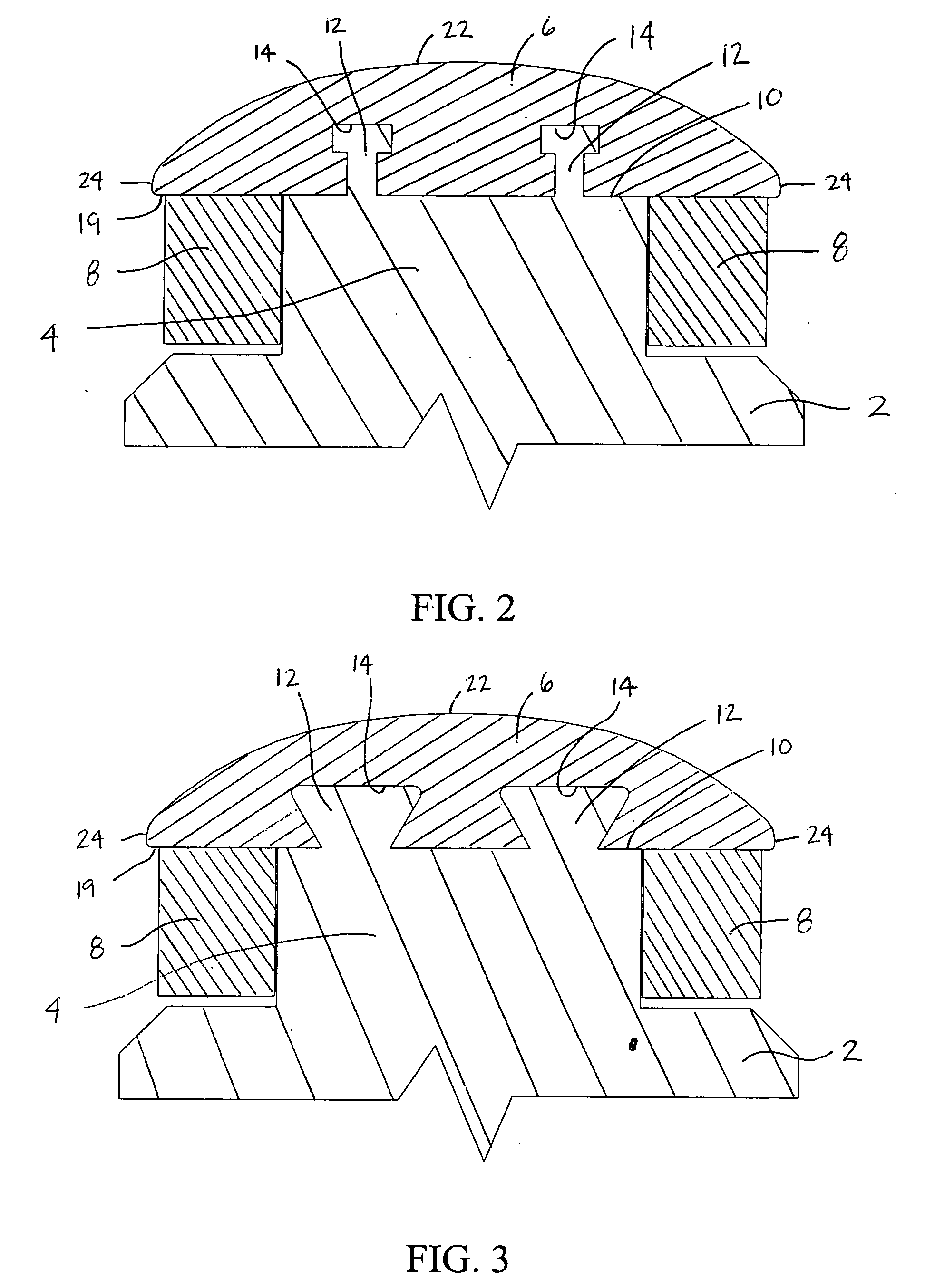 Pole body and pole tip connections used with rotating machines