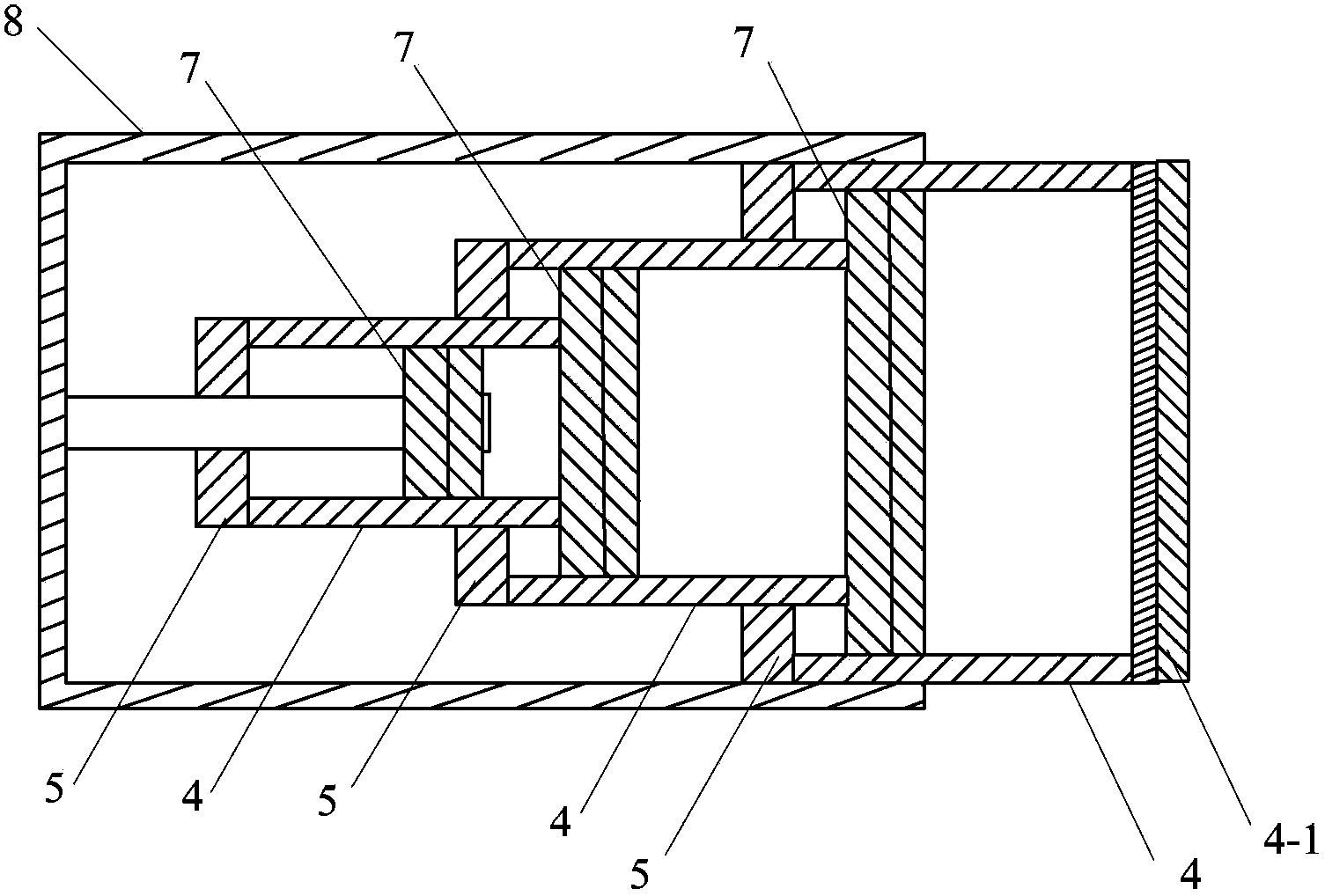 Three-level buffer suitable for achieving uniform buffering at all levels