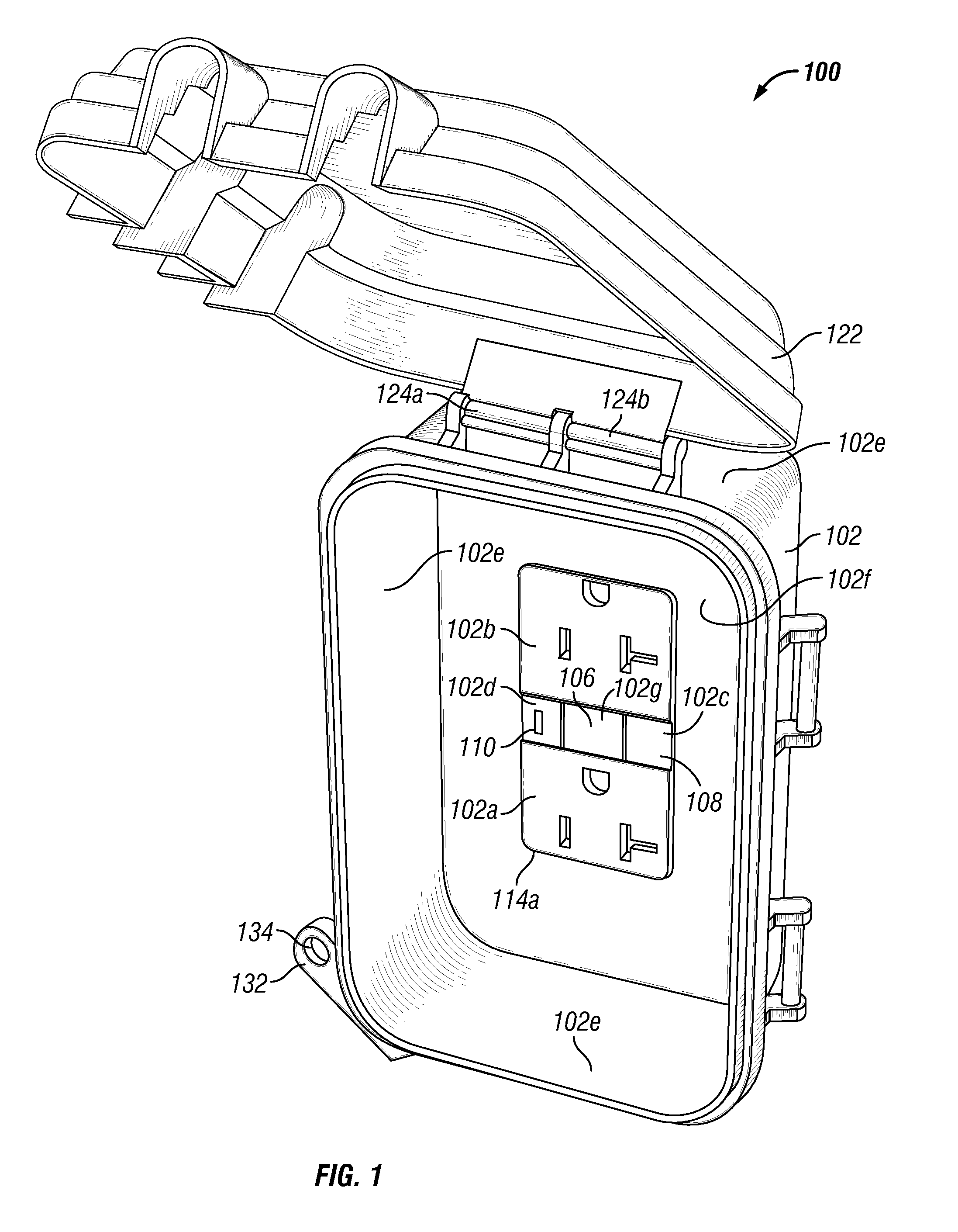 Environmentally Sealed Wiring Device with Integral Weather-Resistant Cover