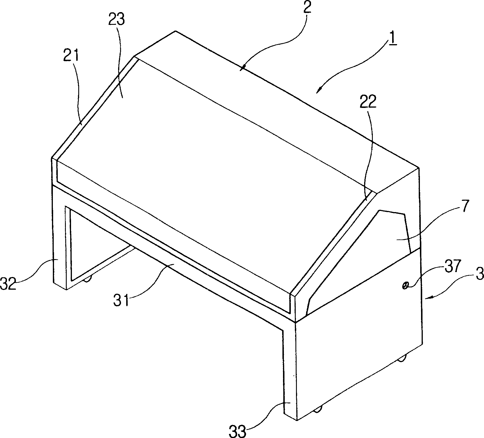 Culture inheritance display using airproof down looking cabinet