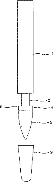 Writing brush with greater convenience for washing and capability of reducing washing water