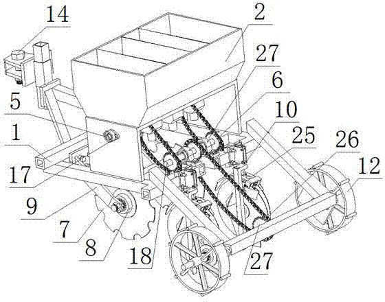 Corn sowing and fertilization machine