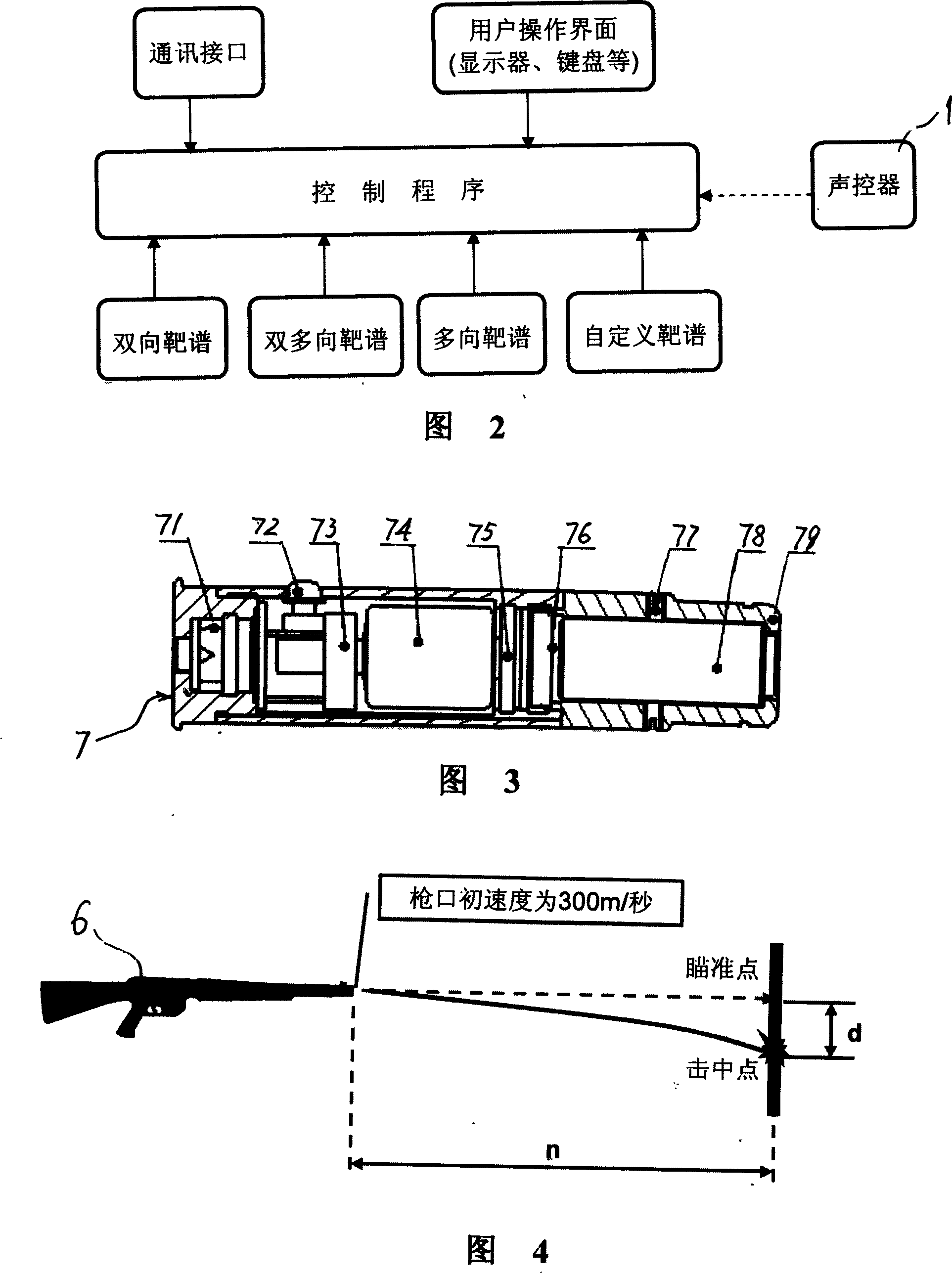 Computer-aided flying saucer shooting training system