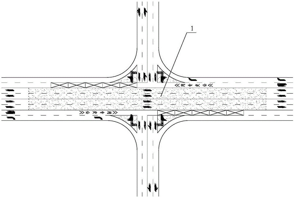 Urban road crossroad diversion system