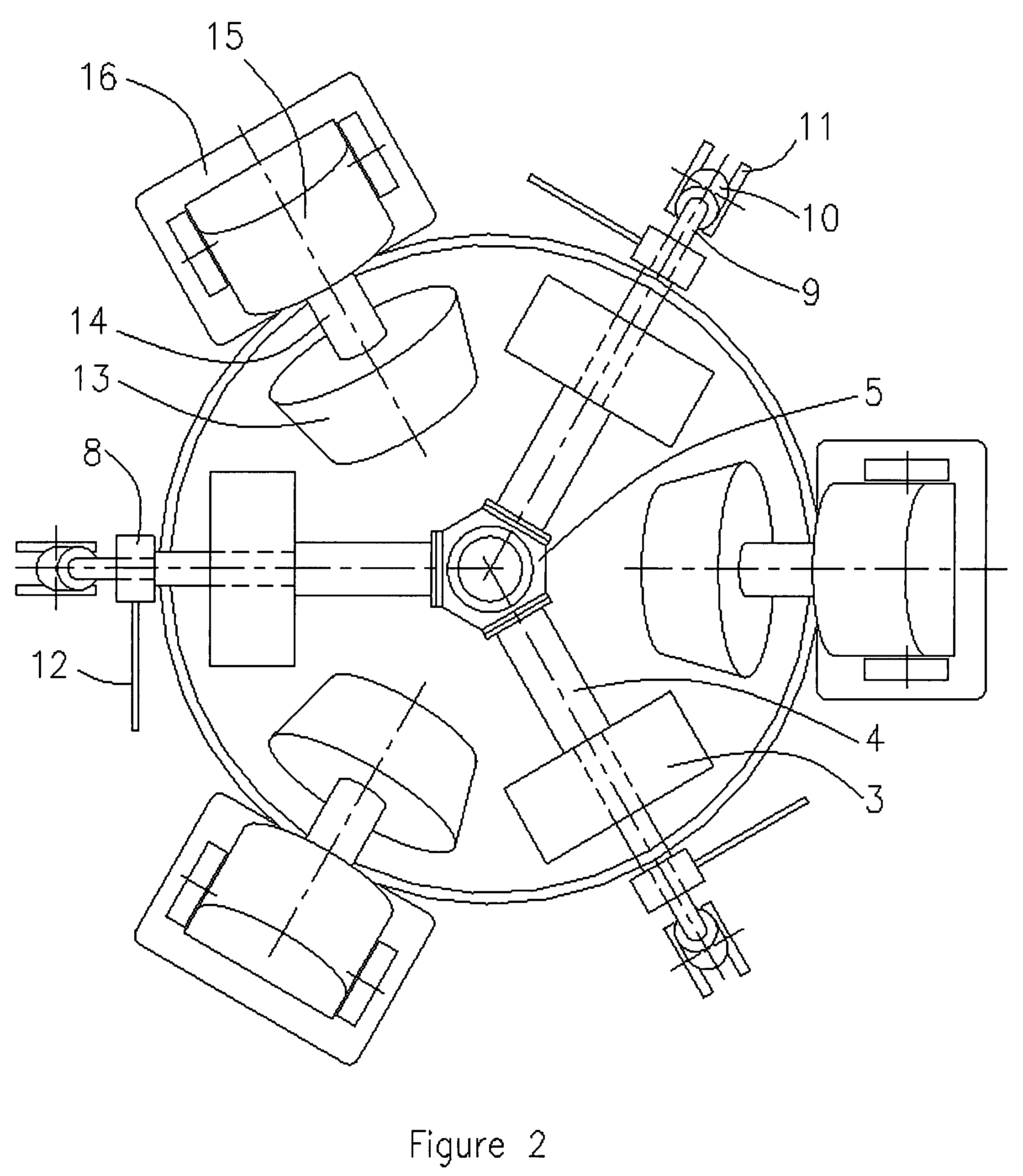 Roller mill for grinding solid material