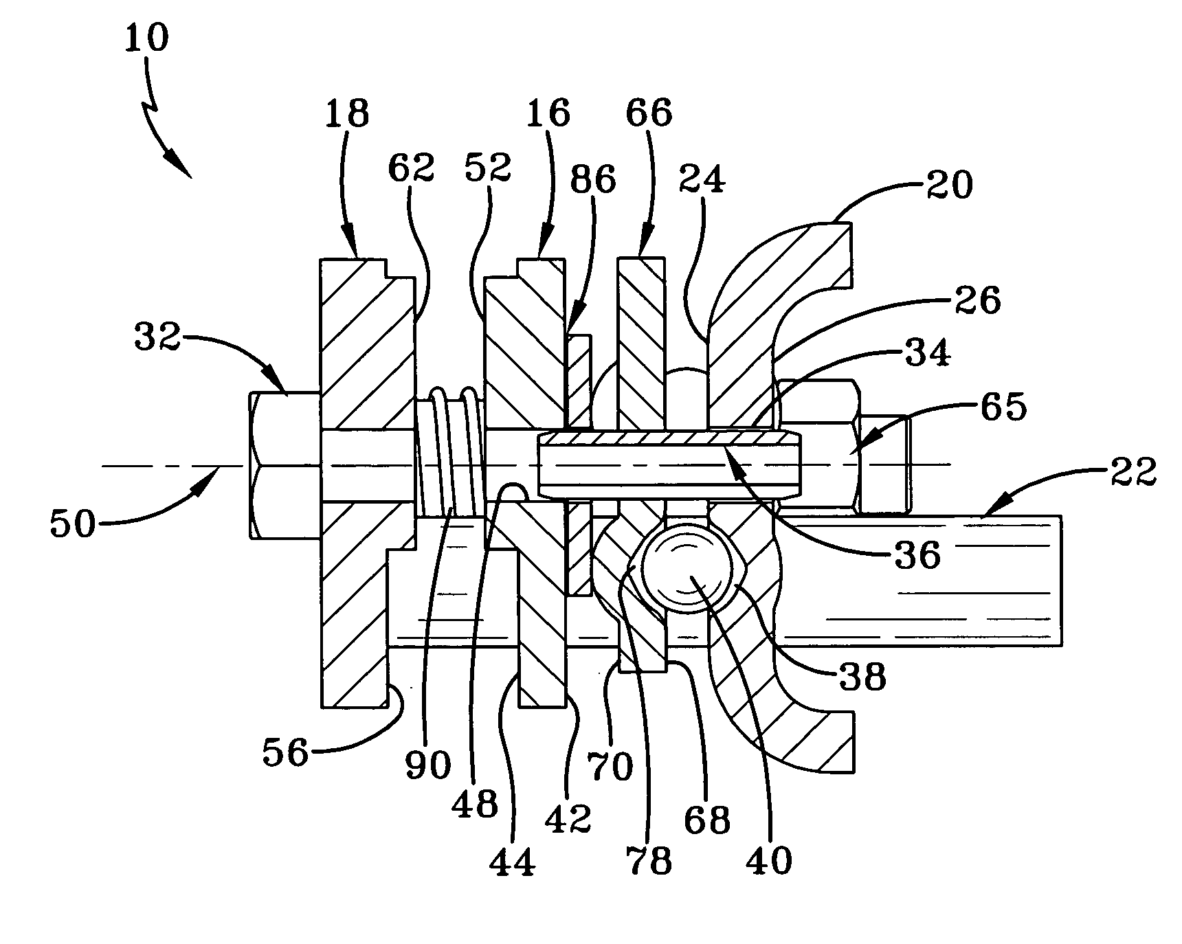 Ball ramp caliper brake