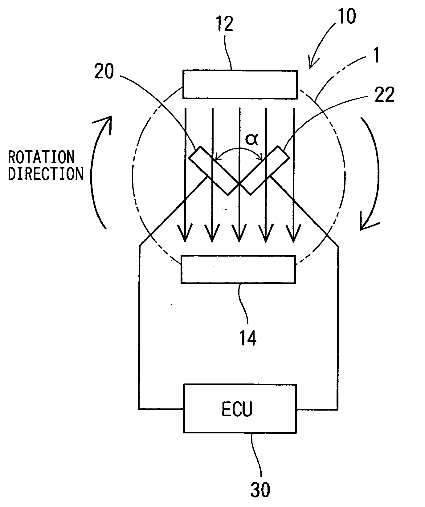 Angular speed detecting device