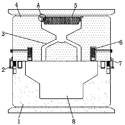 Mold with exhaust filter structure