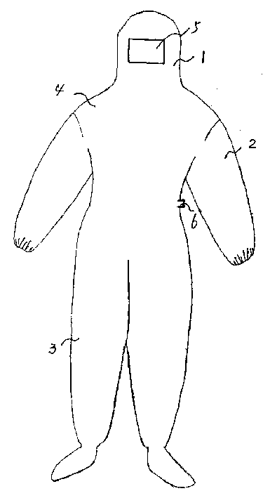 Pneumatic parclose type isolation clothes