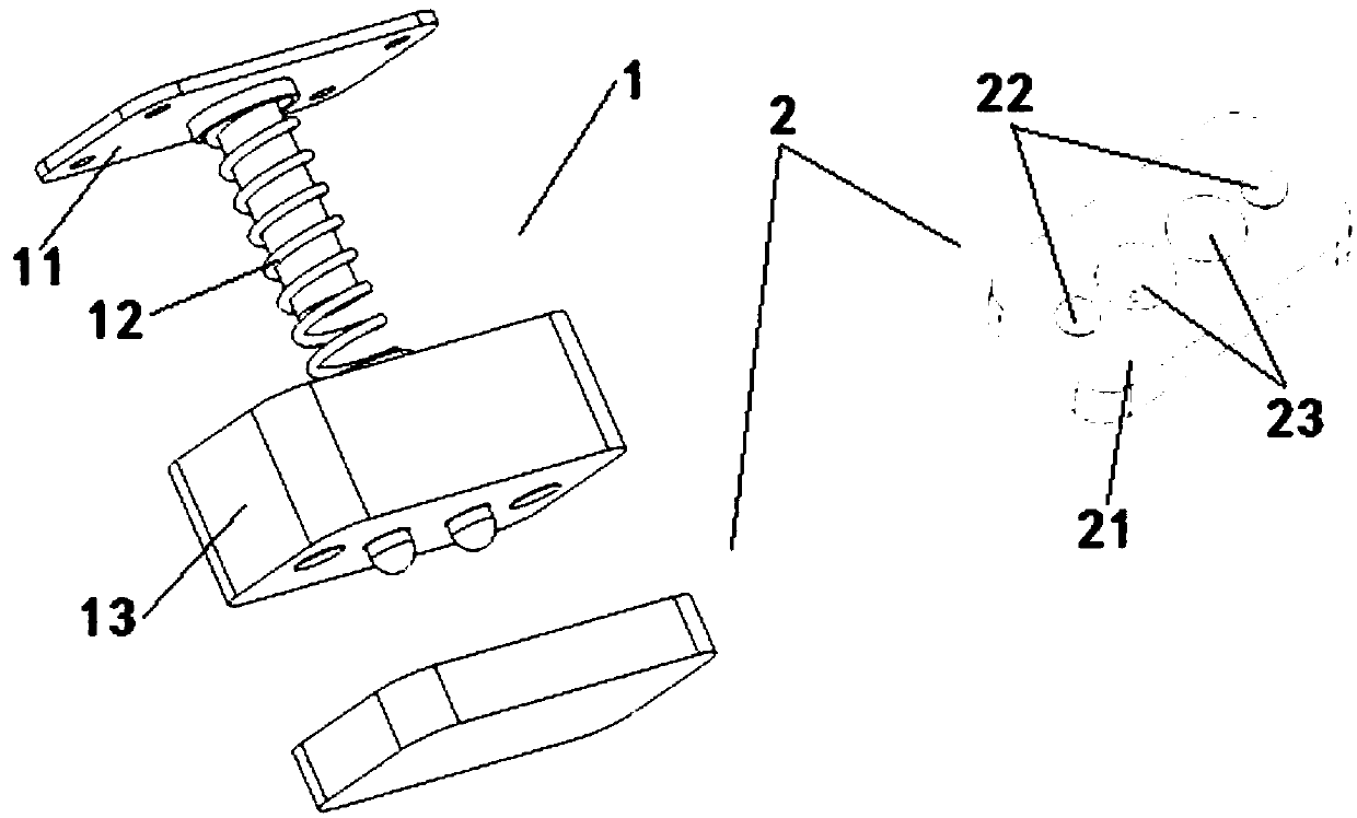 Self-adaption charging device and AGV navigation vehicle